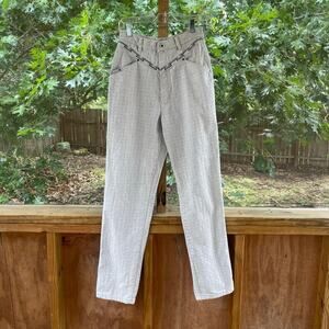 Blaze Women's Vintage Western Jeans Grey Printed Size 7/27